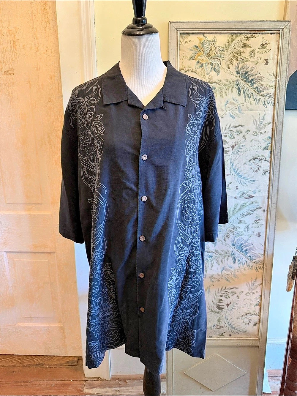 Tommy Bahama silk/cotton shirt, sz 2XLT